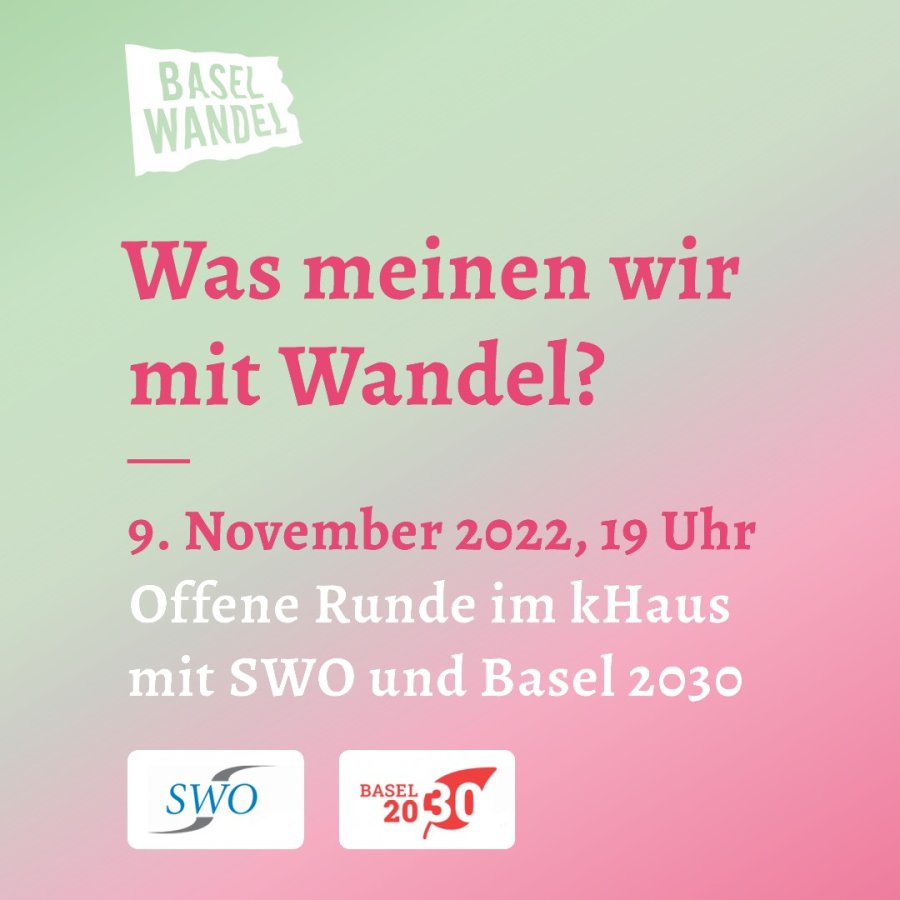 Offene Runde im November: Was meinen wir, wenn wir von Wandel sprechen?